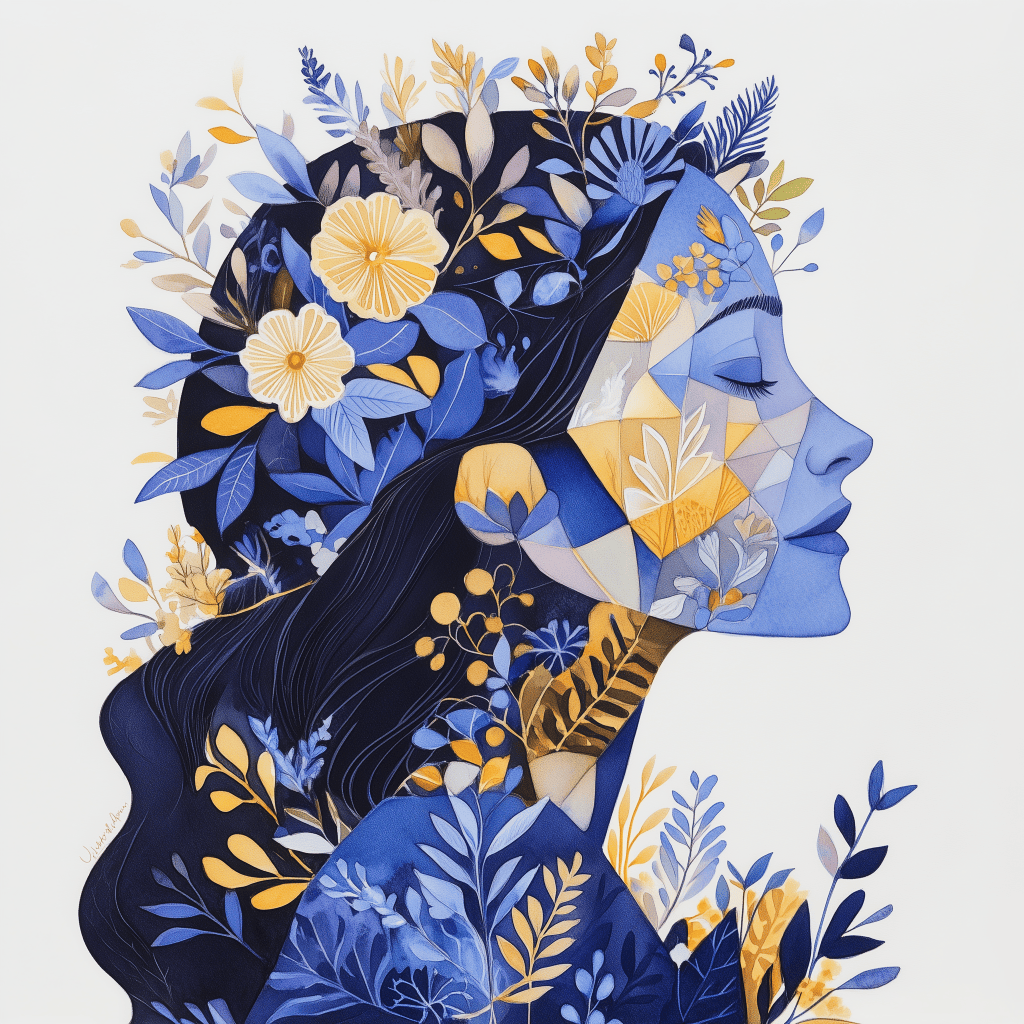 Illustration symbolique du féminin intérieur chez la personne HPI 